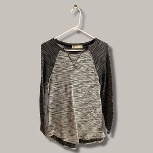 Faded Glory Navy Blue and Gray Long Sleeve Sweater